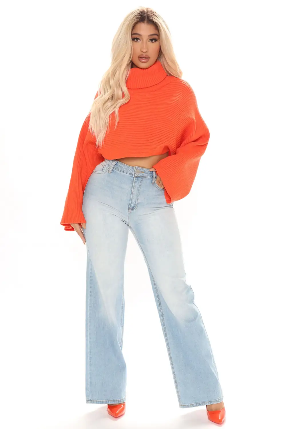 You're My Safe Place Sweater - Orange