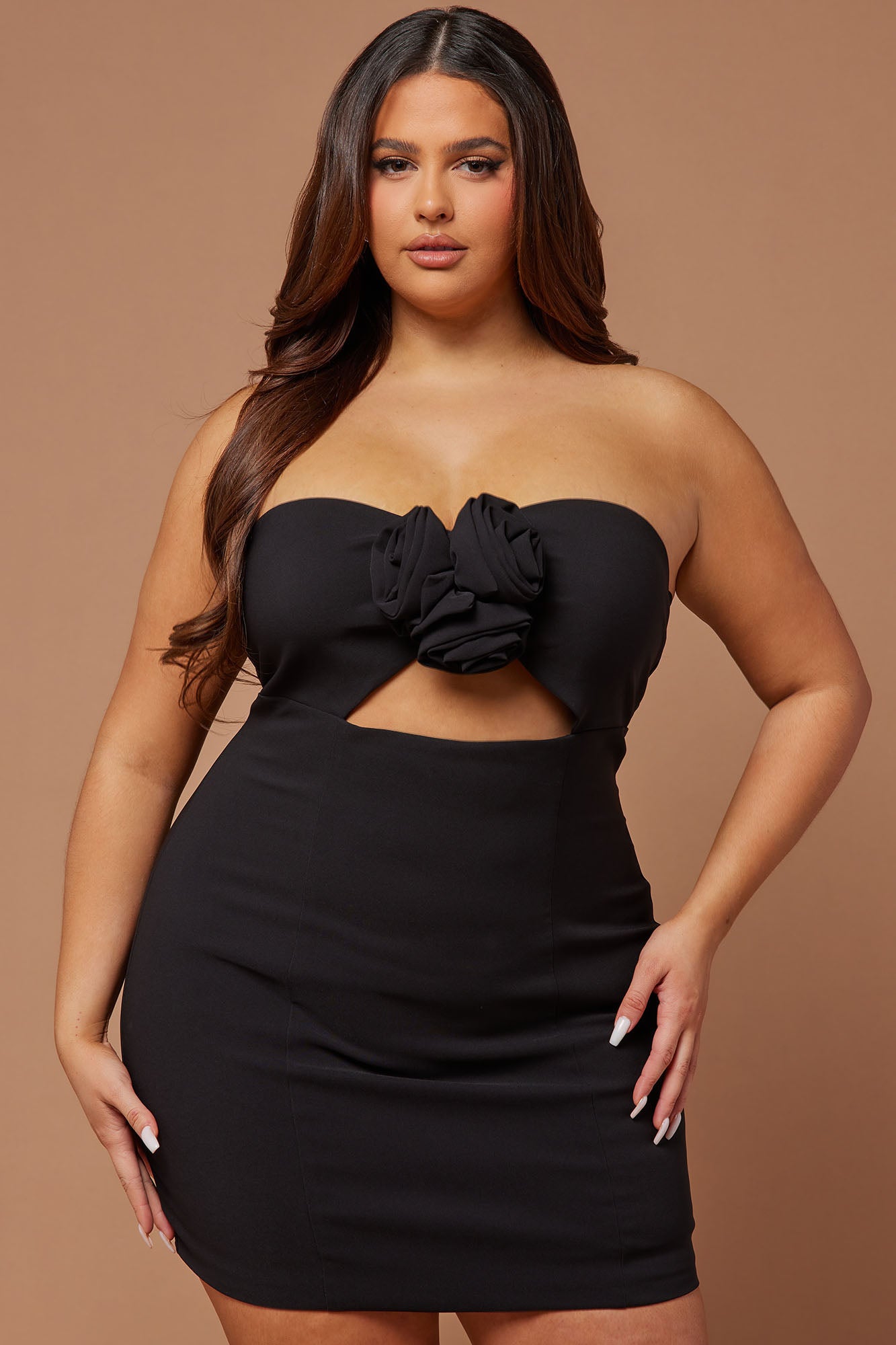Sophia Grace Rose Mini Dress - Black