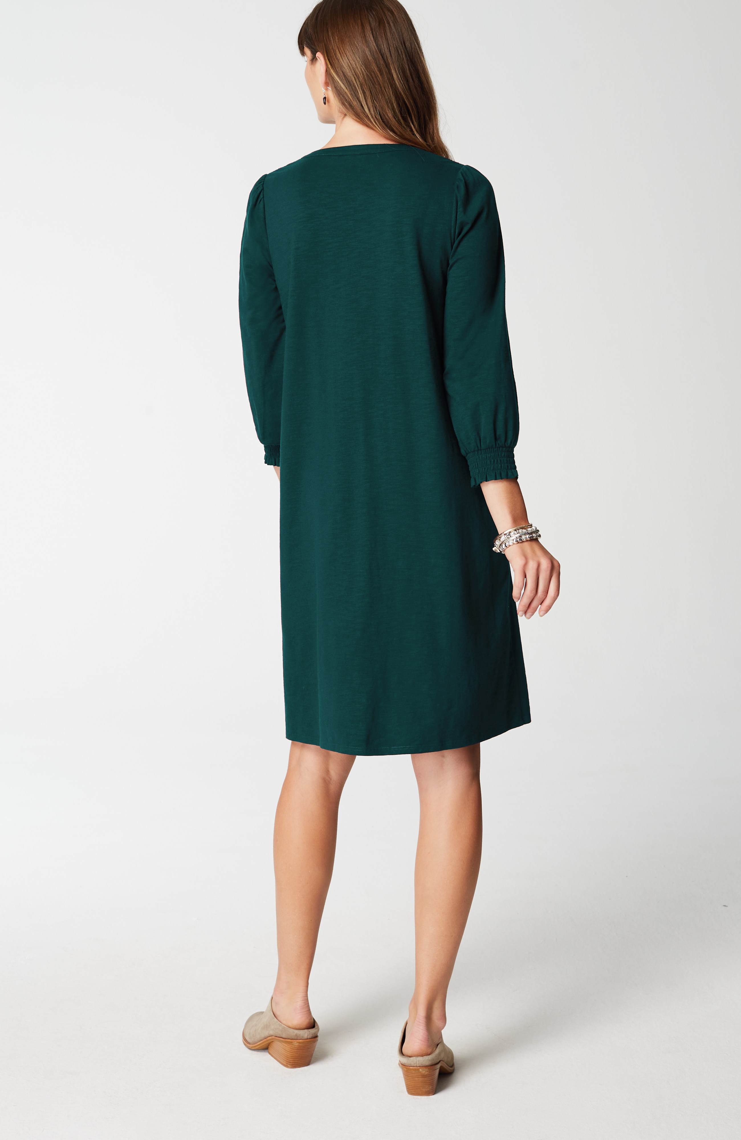Smocked Henley Dress