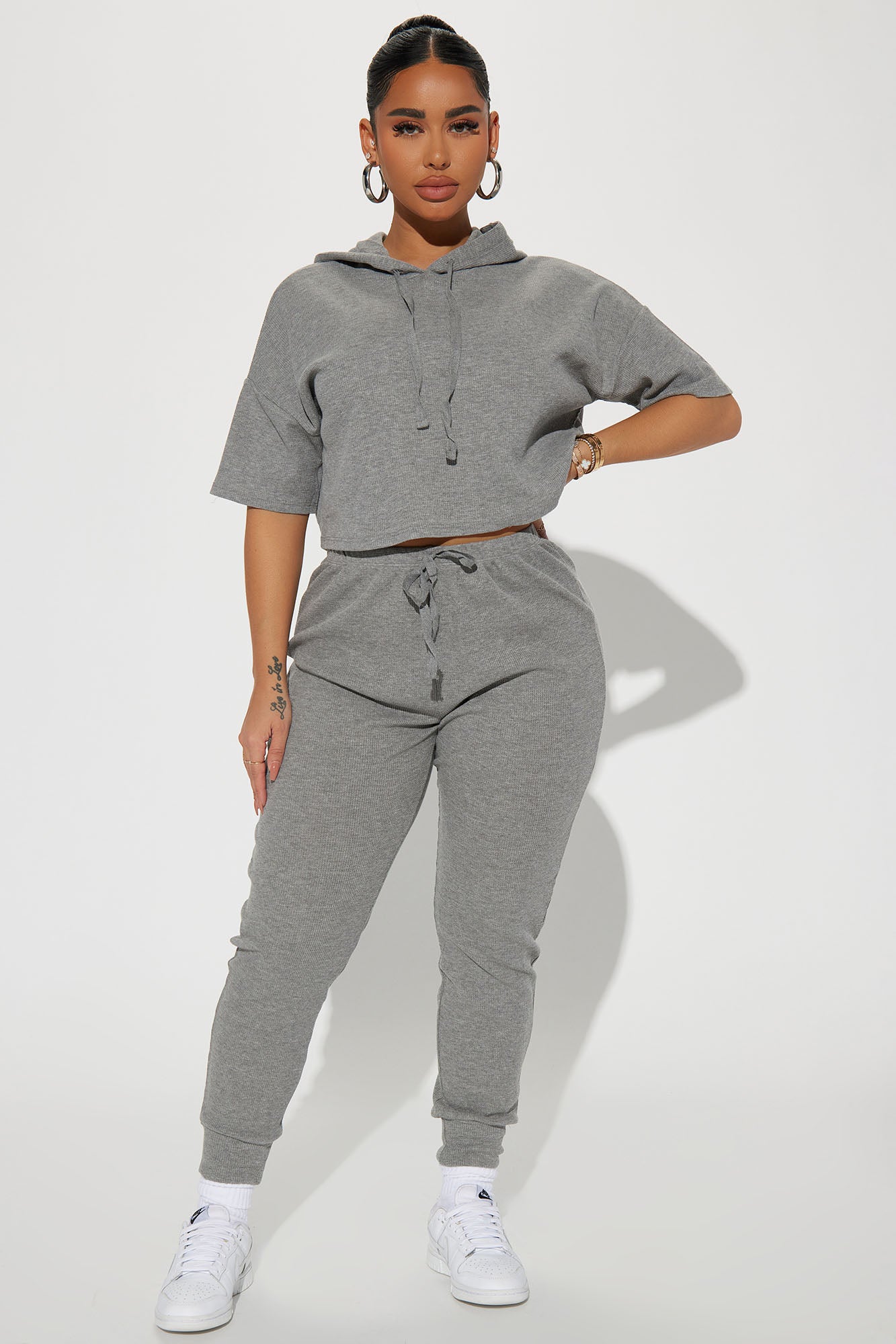Living With You Jogger Set - Grey