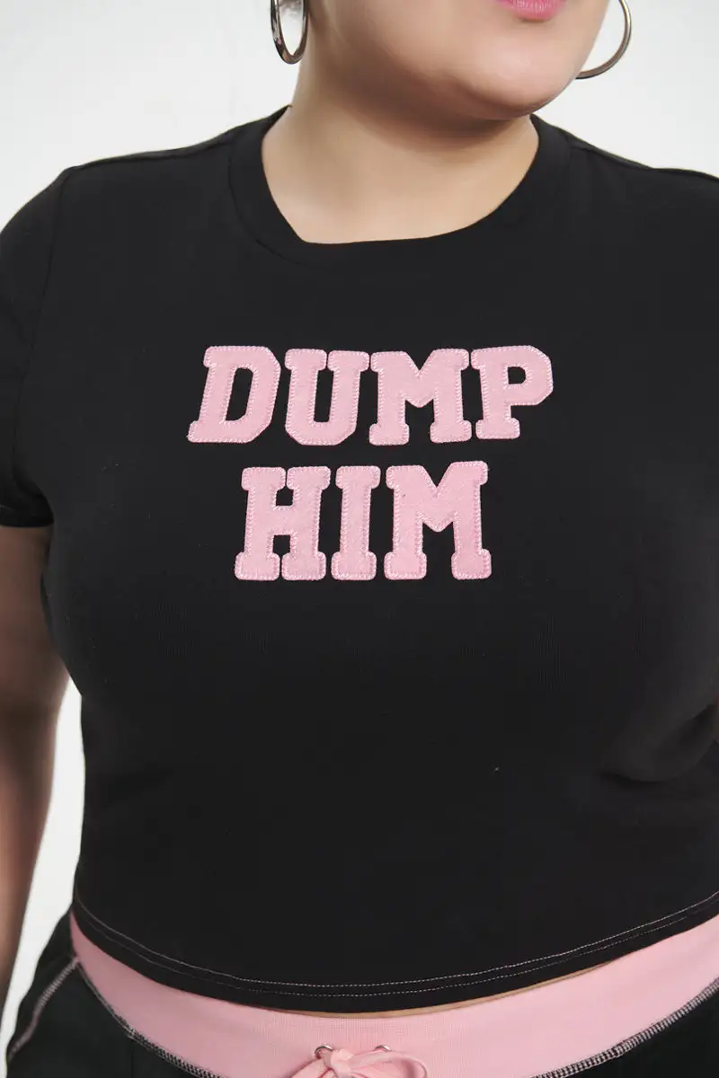Plus-Size Dump Him Baby Tee