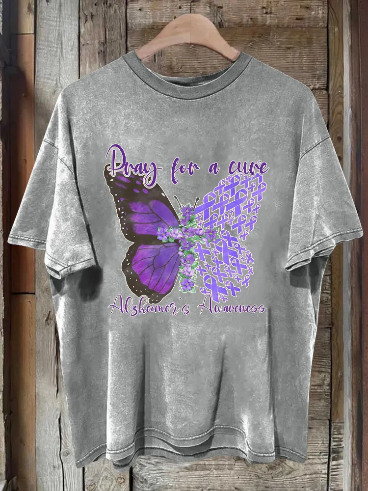 Men'S Draw For A Cure Alzheimer'S Awareness T-Shirt