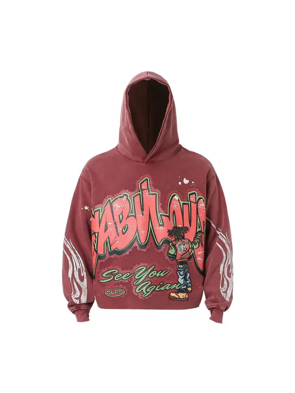 High Street Fun Printed Hoodie