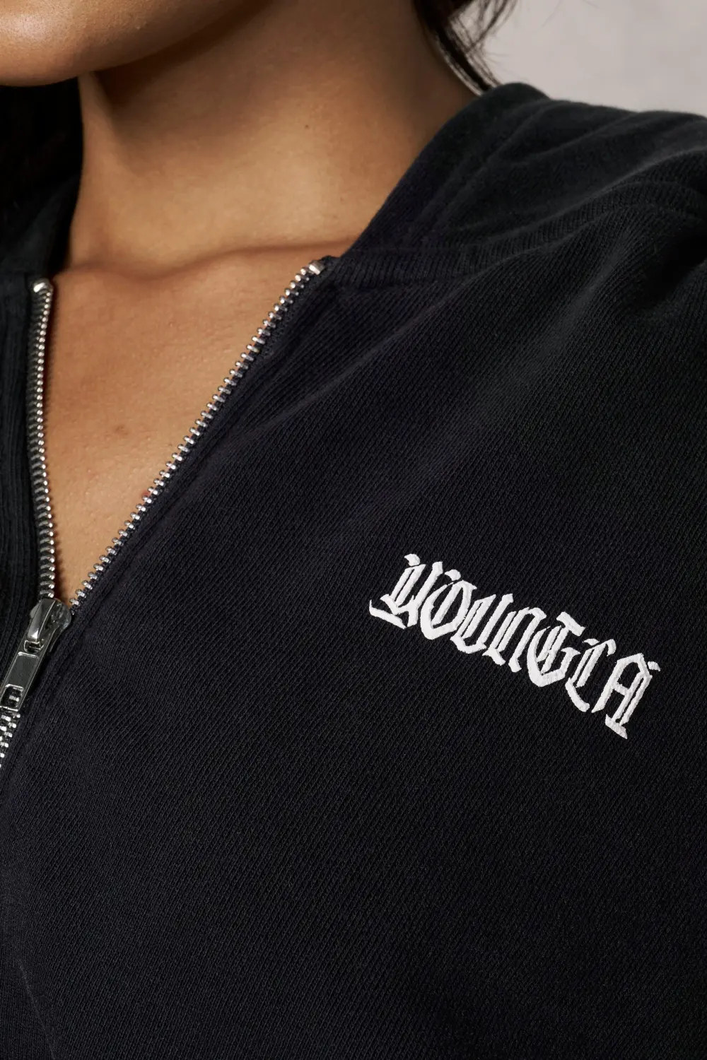 W548 Rebel Crop Zip up Hoodie