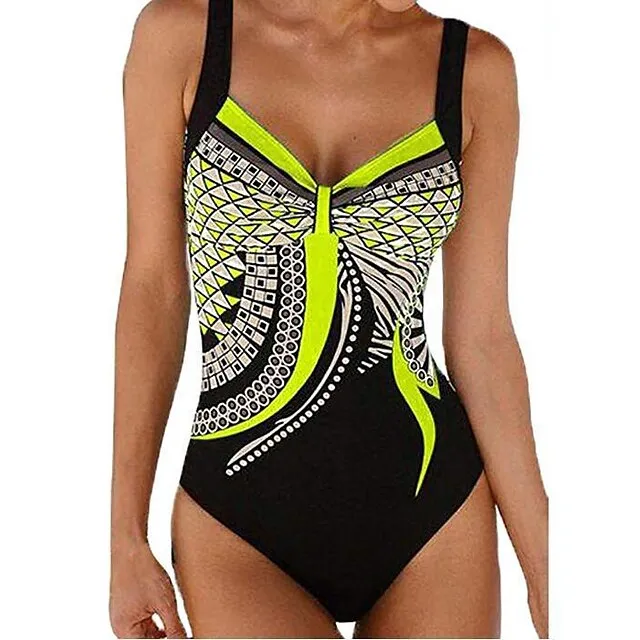 Women's One Piece Swimsuit Backless Vintage Bodysuit Bathing Suit Swimwear White Blue Breathable Quick Dry Lightweight Swimming Surfing Beach Spring Summer