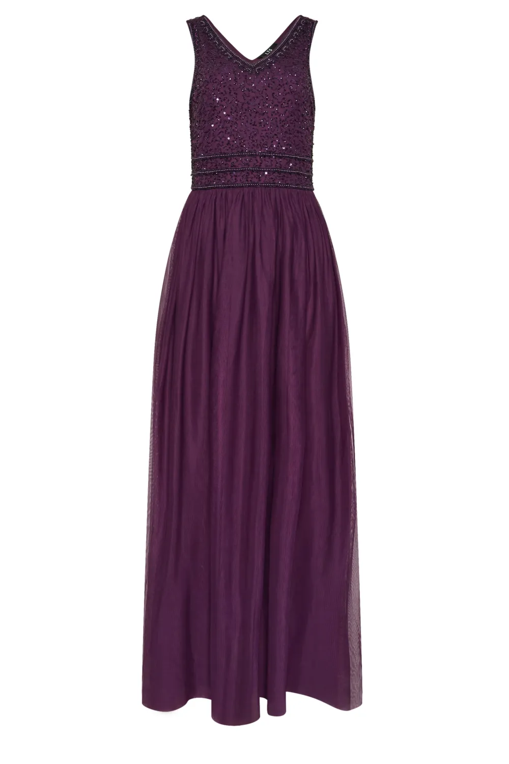 LTS Tall Blush Pink Sequin Hand Embellished Maxi Dress