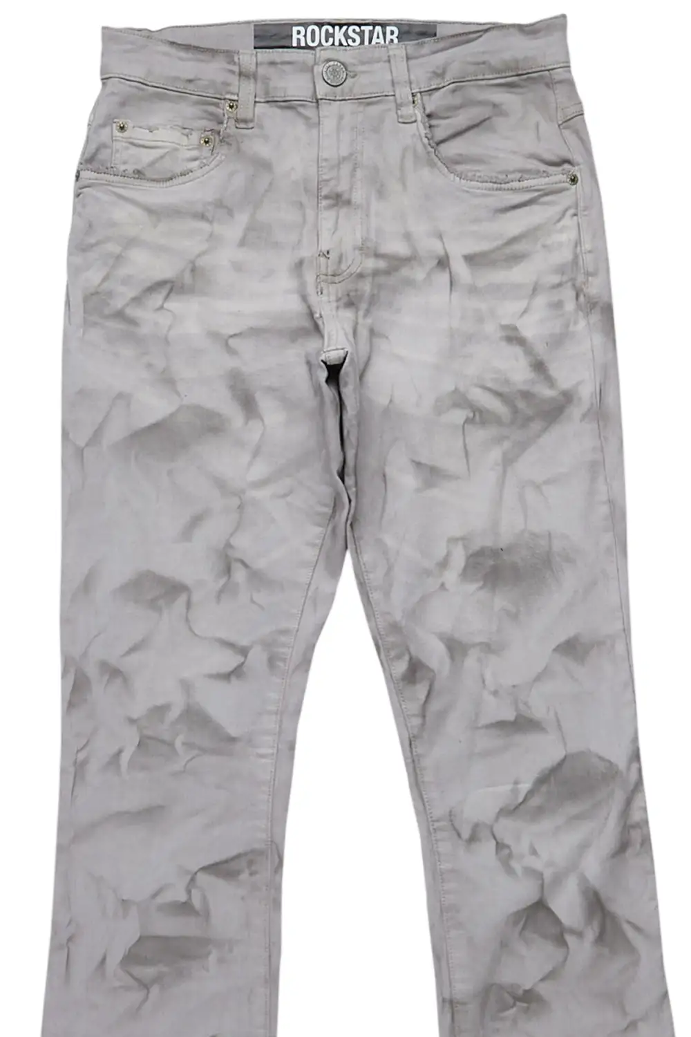 Laud Grey Stacked Flare Jean