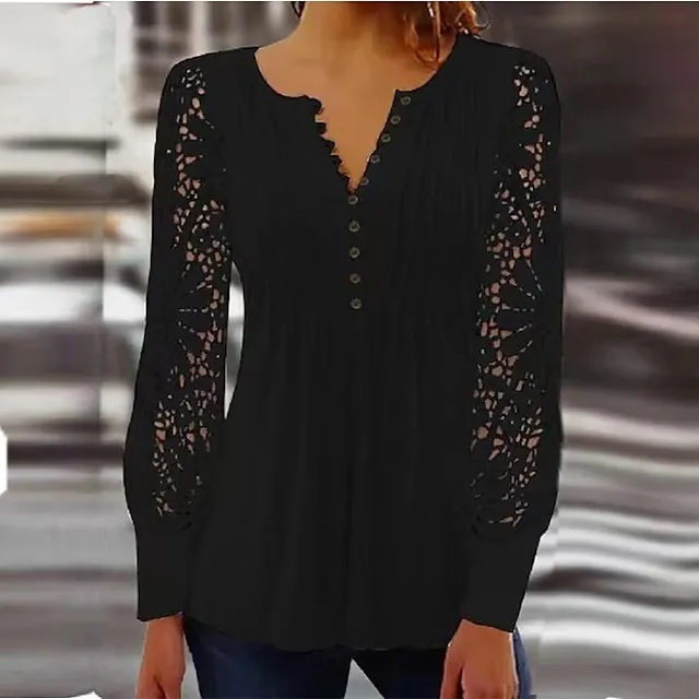 Women's Lace Shirt Shirt Blouse