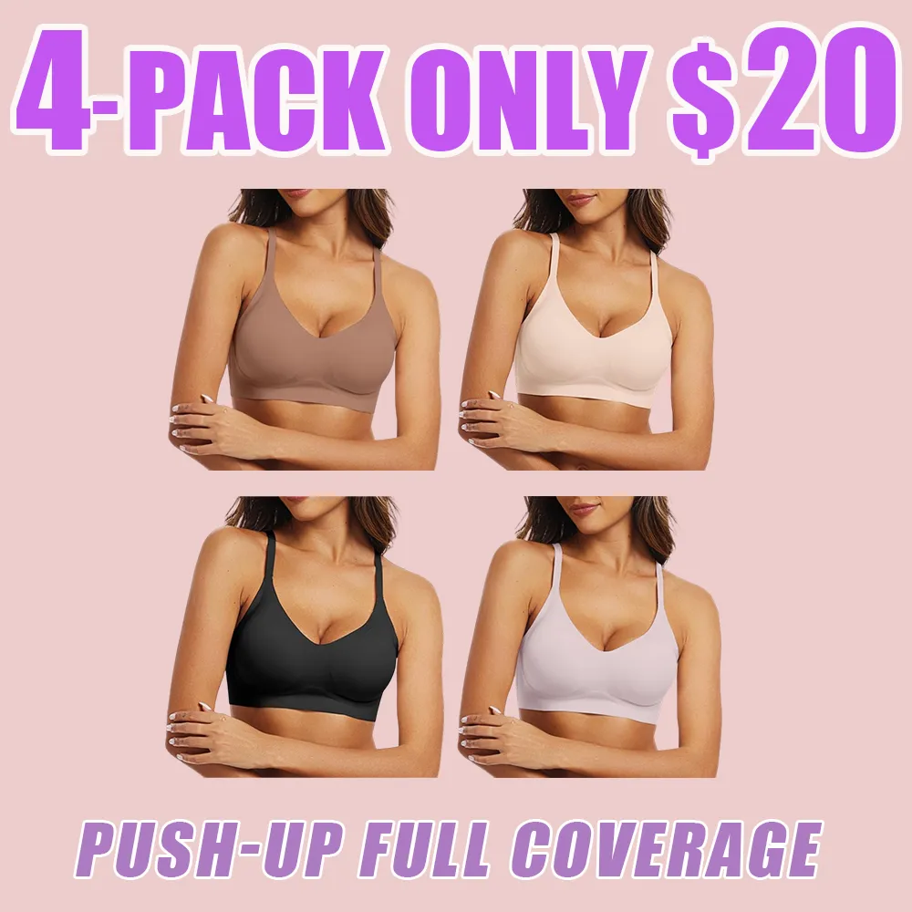 Women's Seamless Wireless Push Up Bra – Comfort & Full Coverage