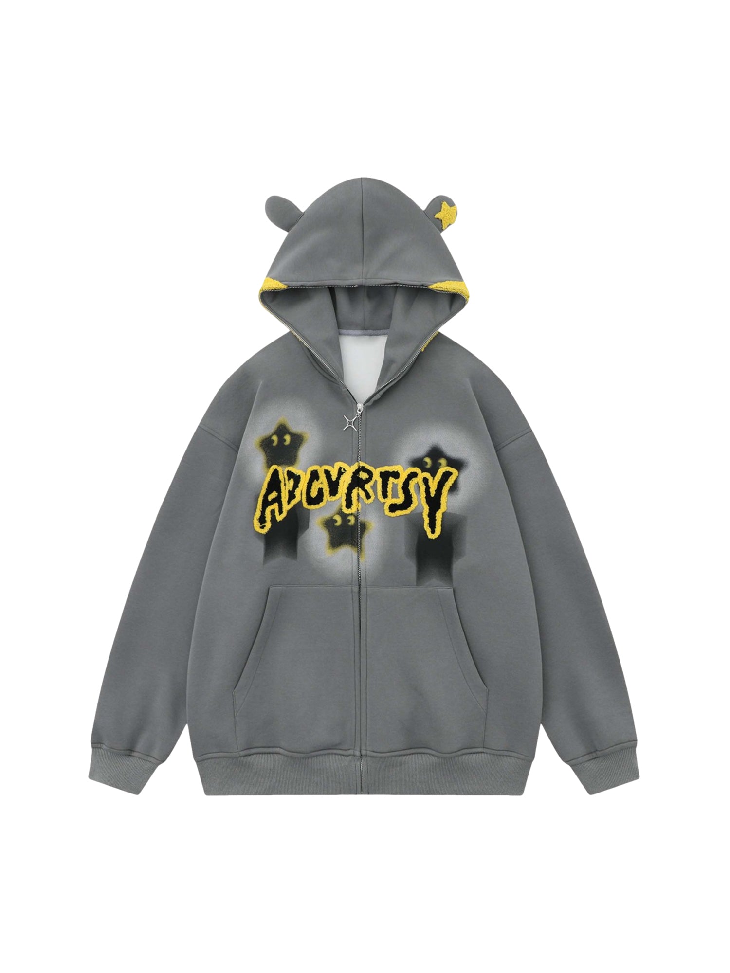 Star Embroidered Hooded Sweatshirt - 1843