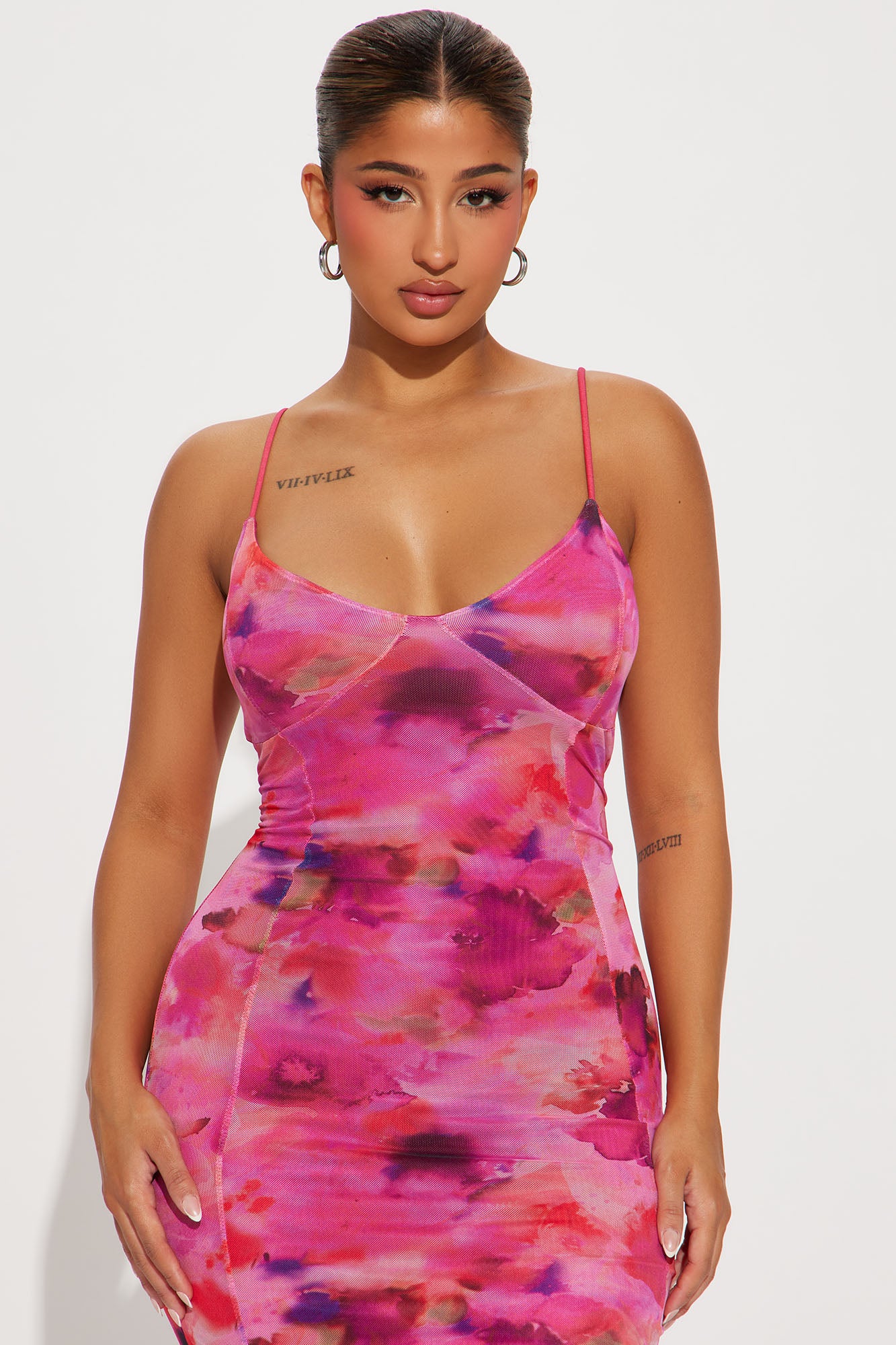 Analise Floral Maxi Dress - Pink/combo