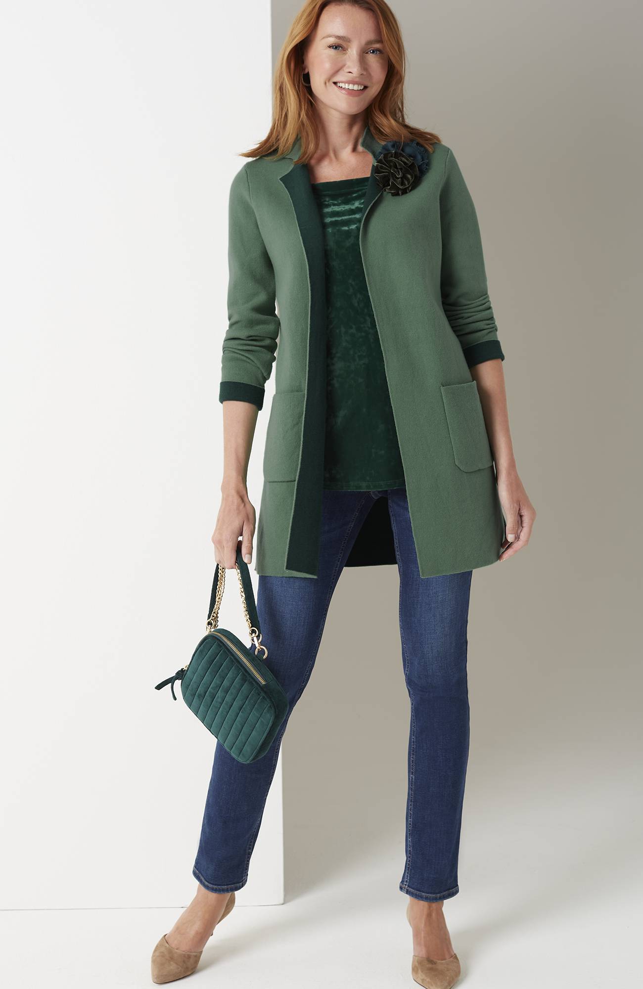 majestic open-front cardi