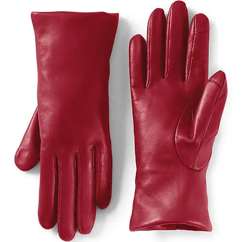 Women's EZ Touch Screen Cashmere Lined Leather Gloves