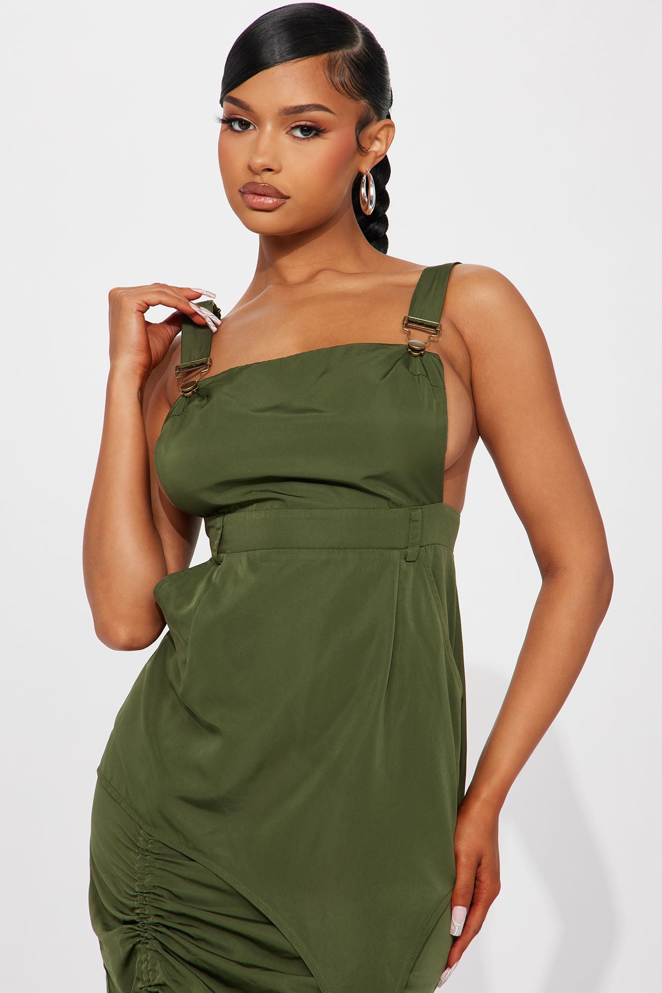 Marla Parachute Maxi Dress - Olive