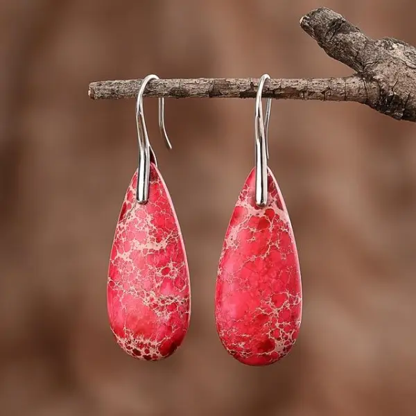 Imperial Jasper Teardrop Earrings