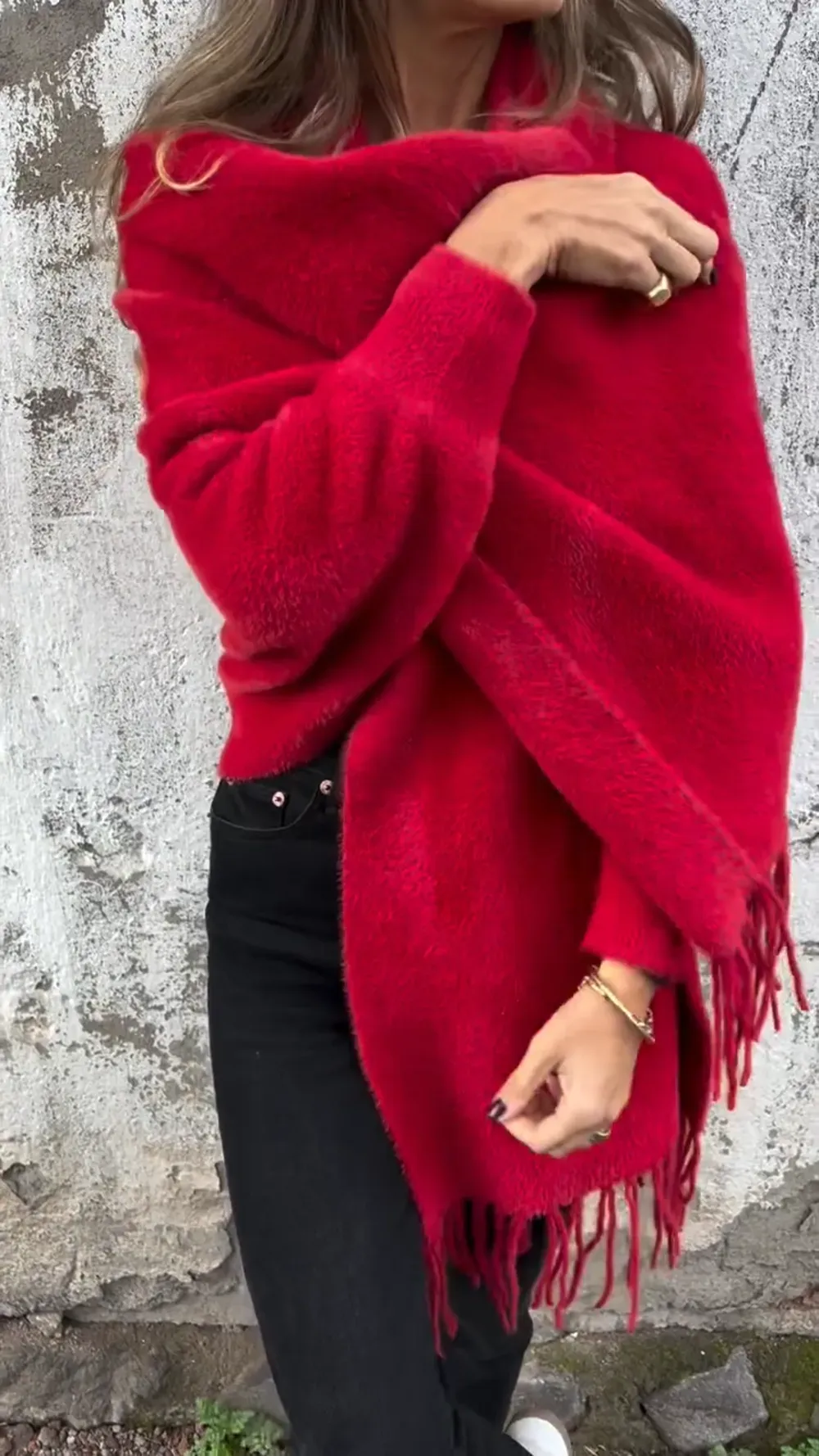 Fringed Wrap Coat