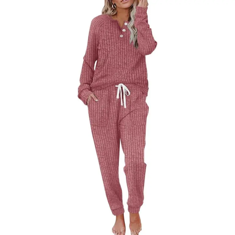 Women's 2-Piece Button Down Lounge Sweatsuit