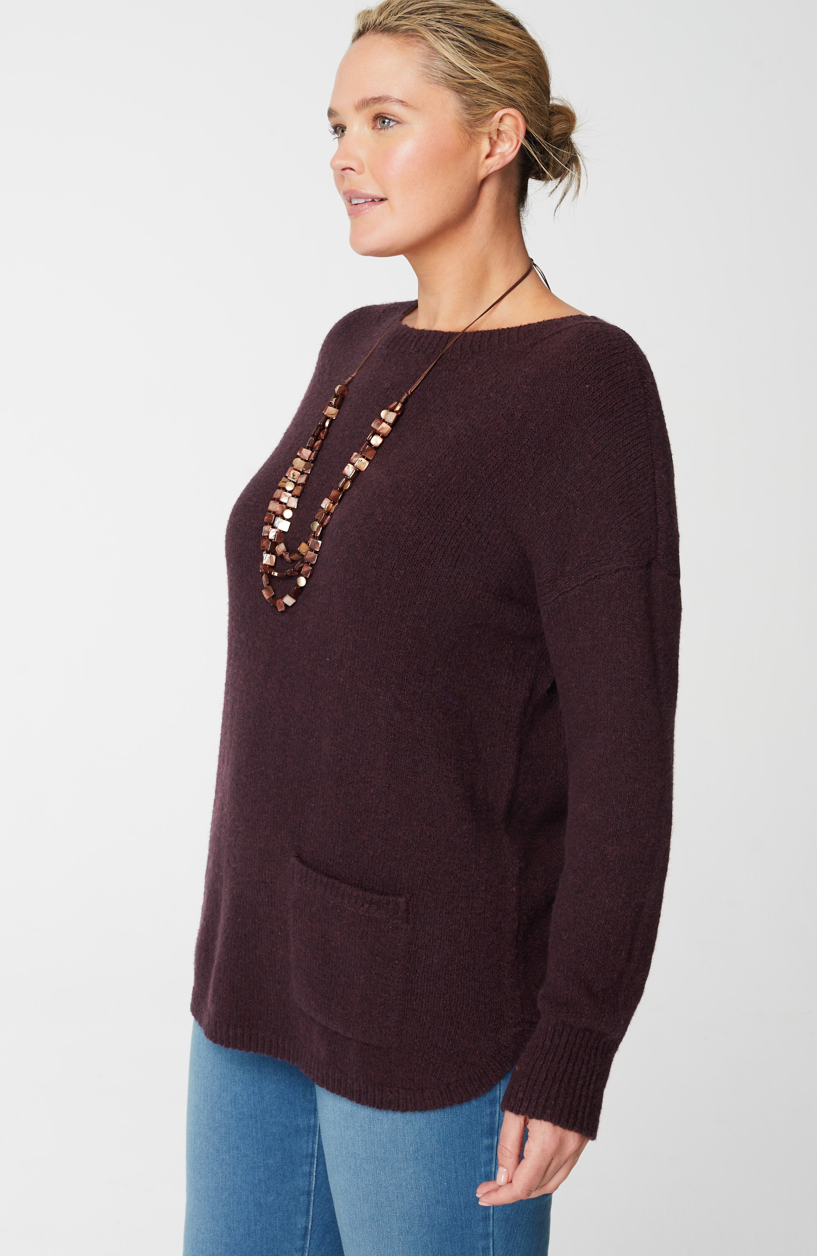 Pure Jill Single-Front-Pocket Sweater