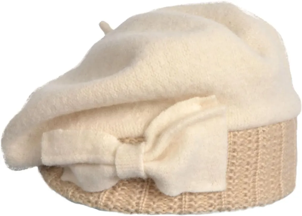 Lady French Beret 100% Wool Beret Floral Dress Beanie Winter Hat