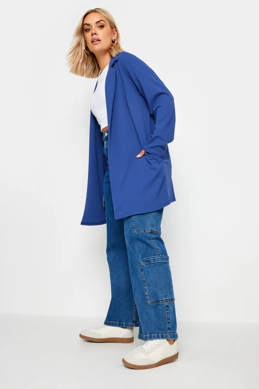 YOURS Curve Lime Green Scuba Blazer