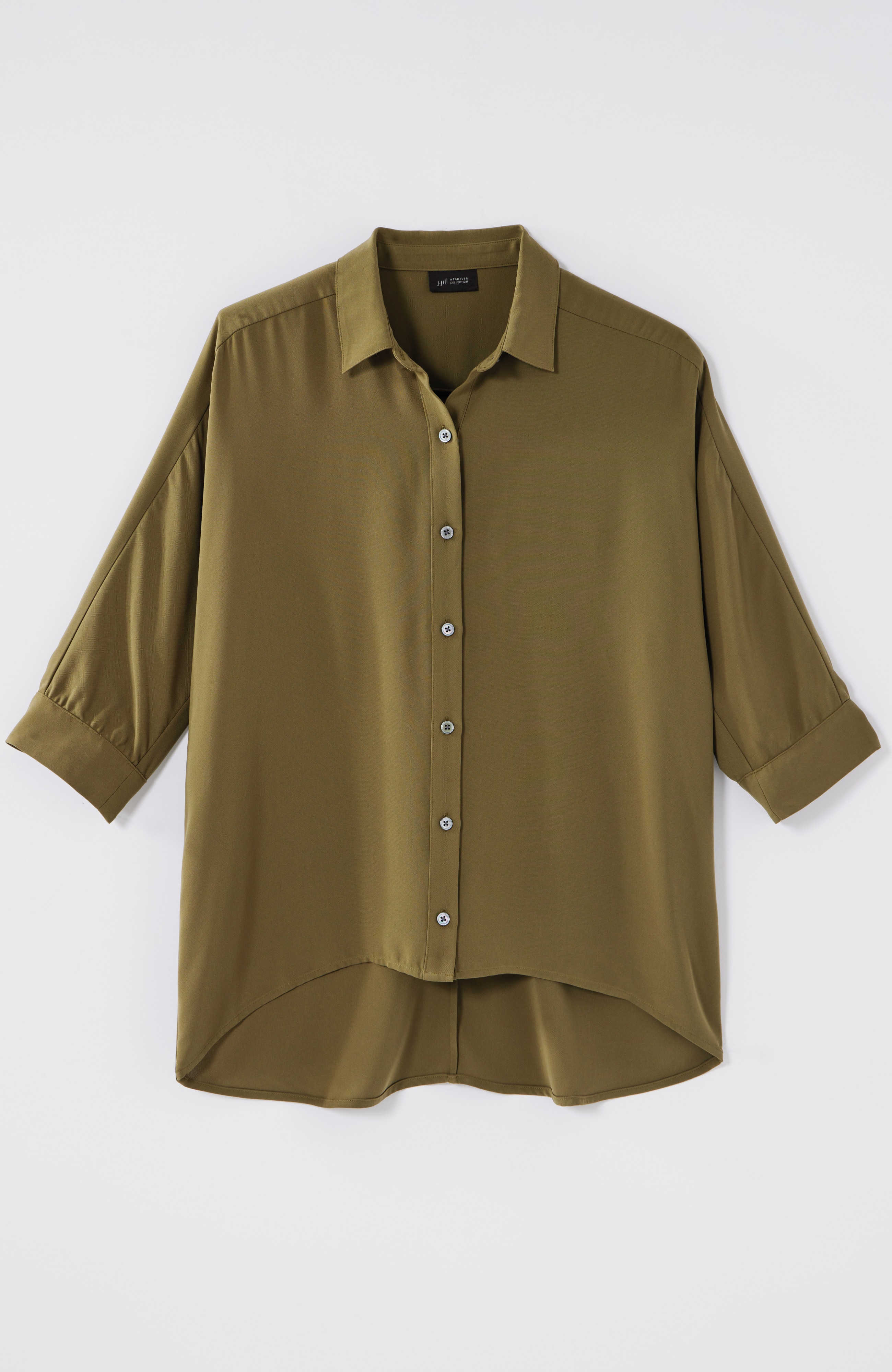 Wearever Easy-Care High-Low Button-Down
