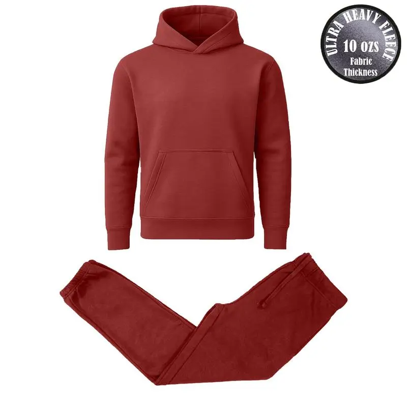 Men’s 10 oz Fleece Cotton Blend Hoodie & Joggers Set