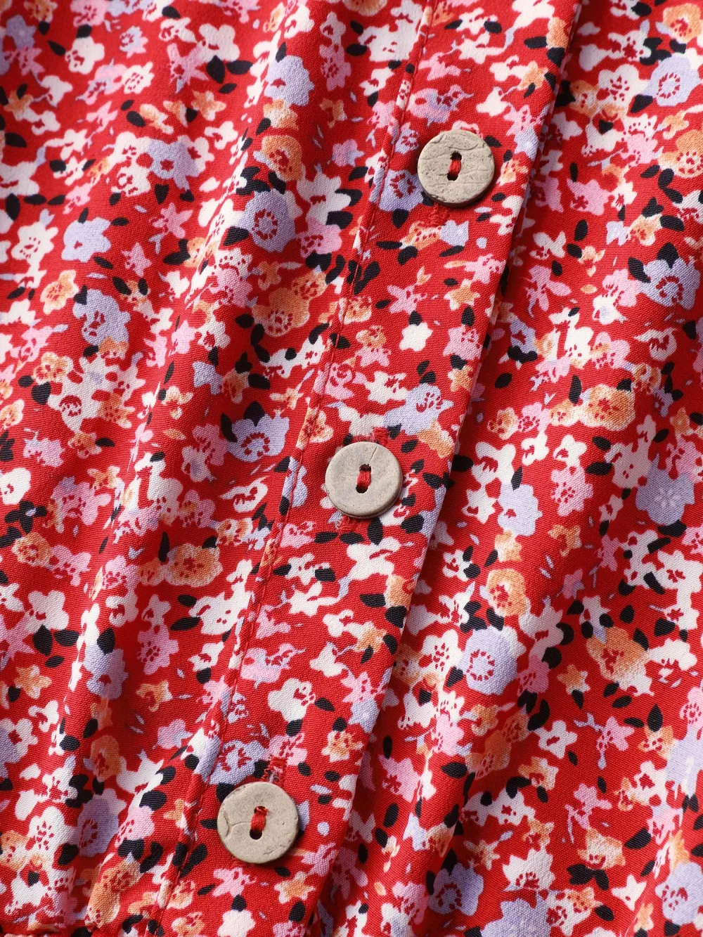 Floral Print Belted Waist Midi Dress