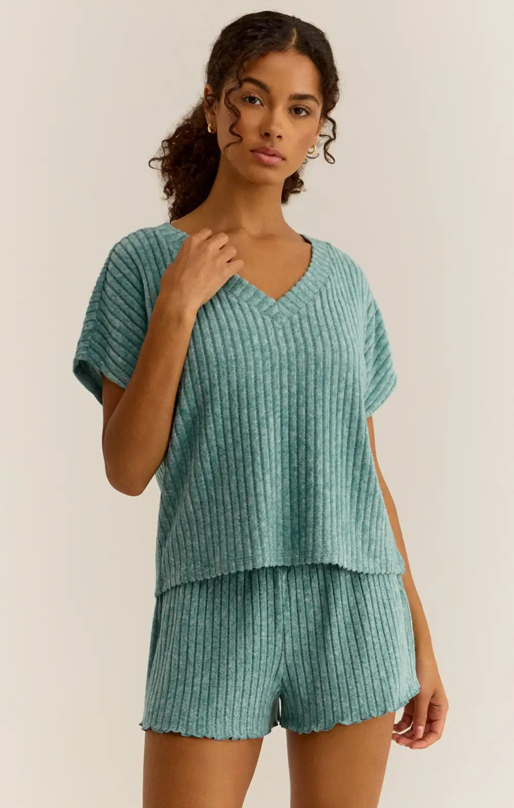Dawn Smocked Rib Short