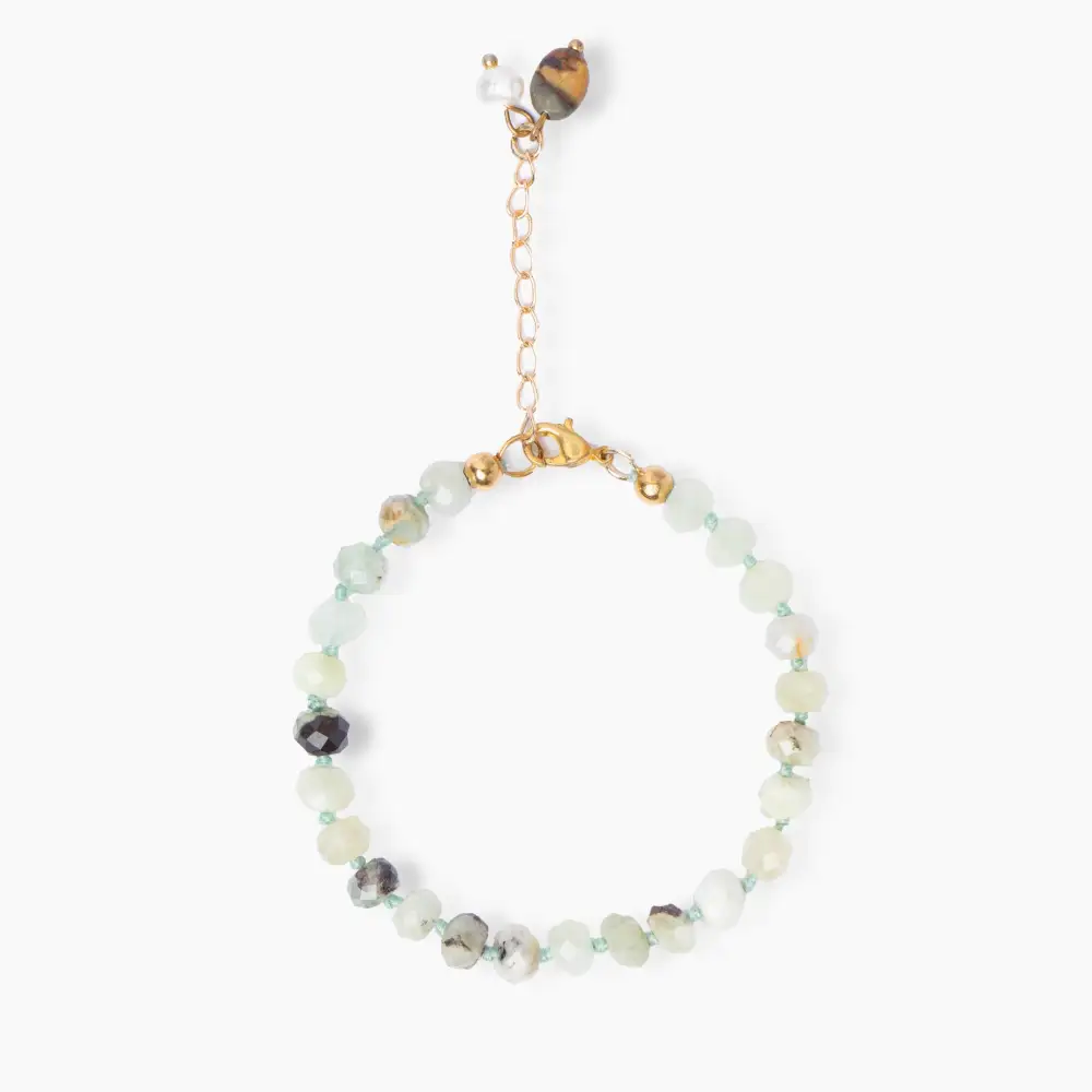Labradorite Gold Cord Bracelet