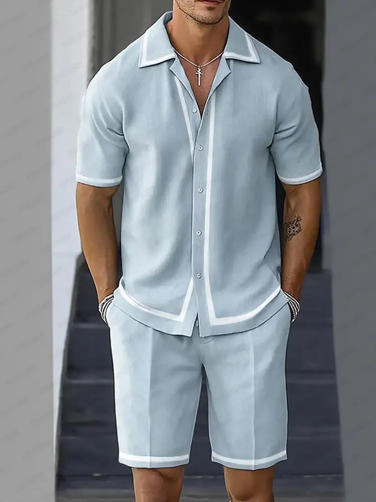 Versatile Comfort Fit Shirt Shorts Set