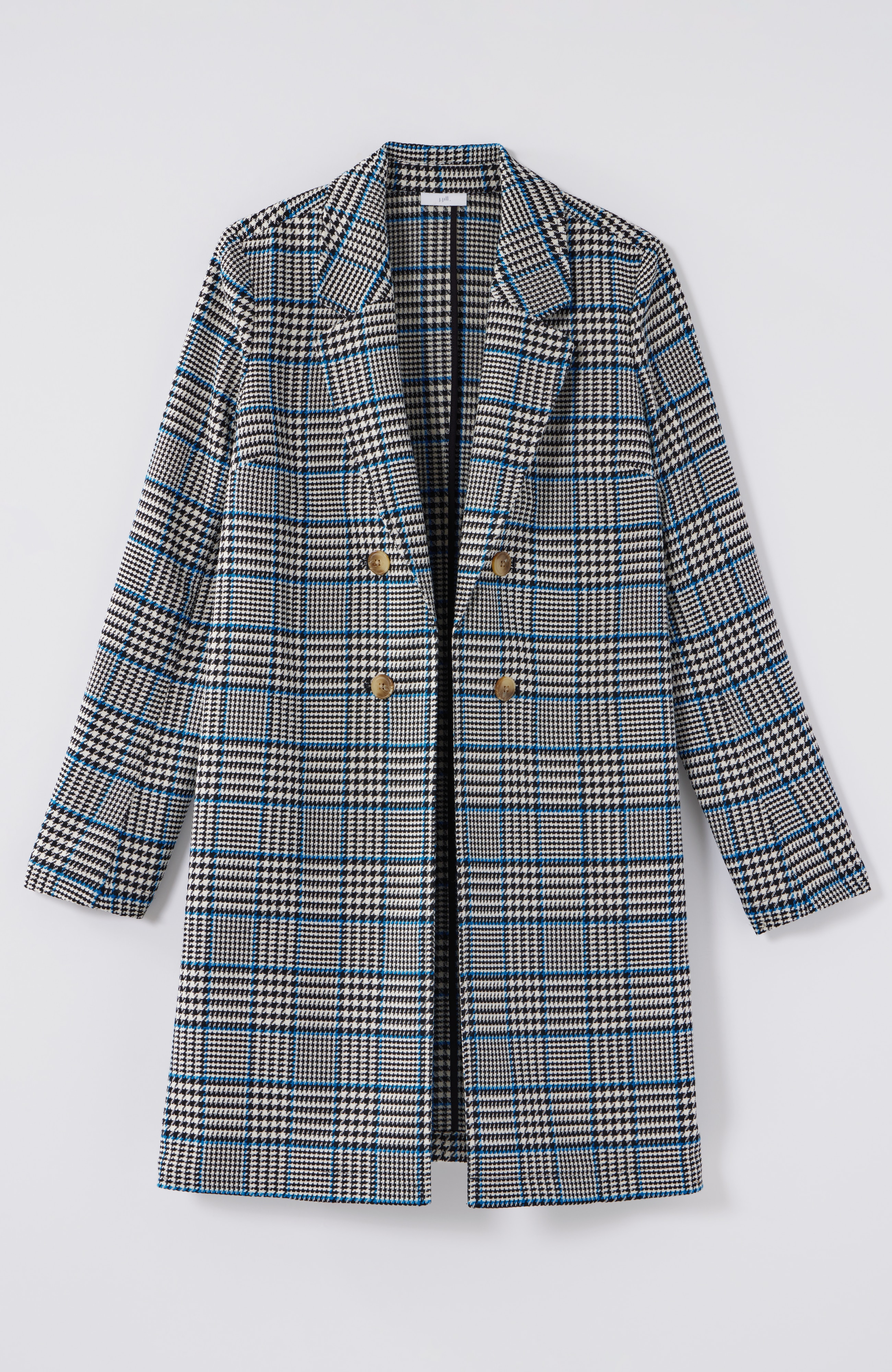 Long Plaid Duster Jacket