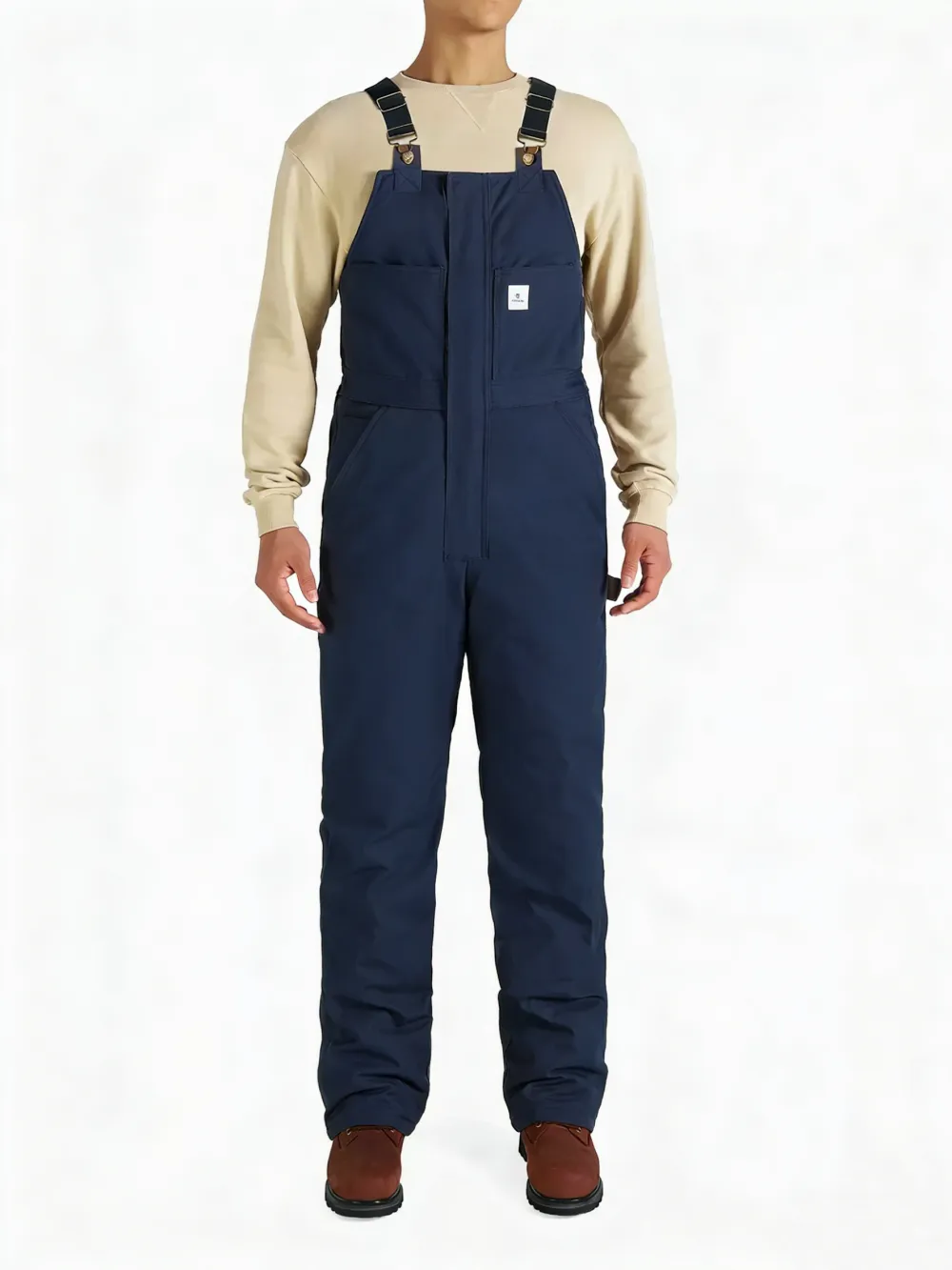 Men's Elastic Canvas Overalls - Loose and Lightweight Workwear