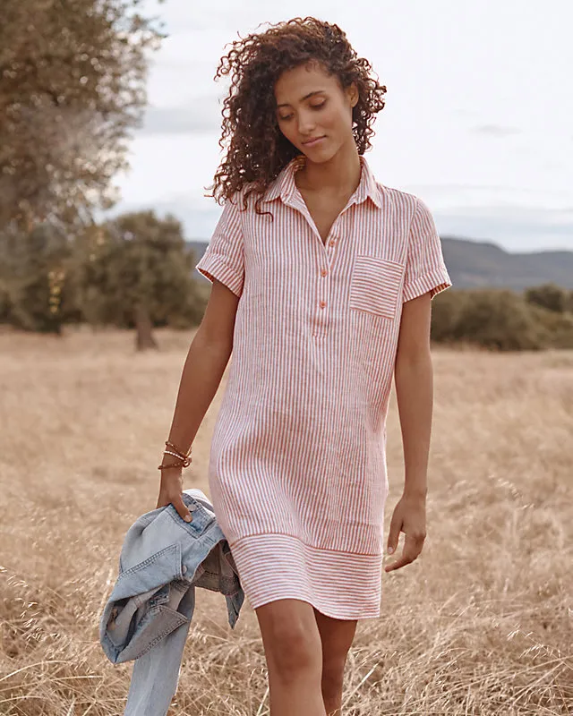 Linen Relaxed Popover Shirtdress