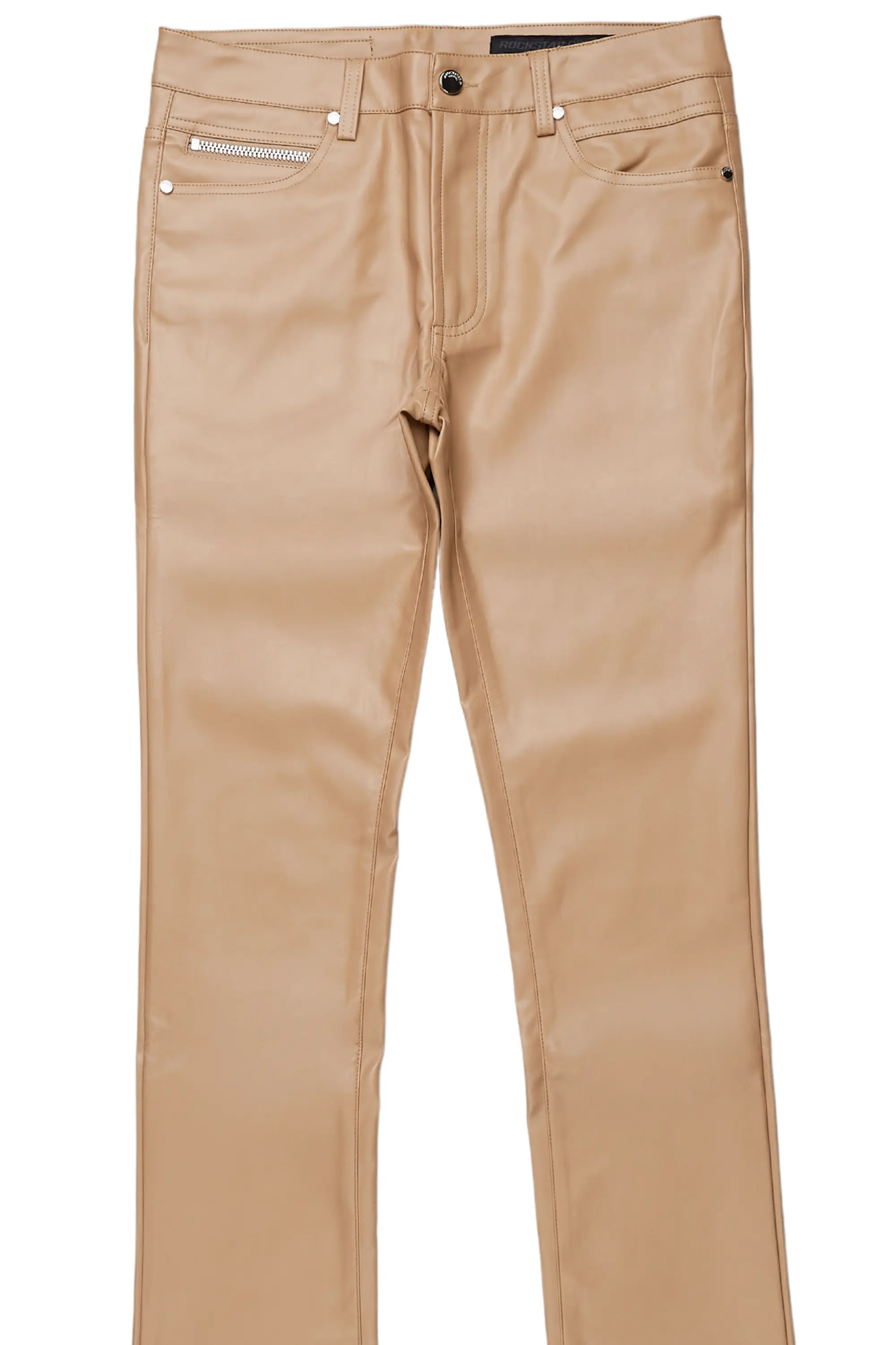 Ricky Tan Super Stacked Faux Leather Pant