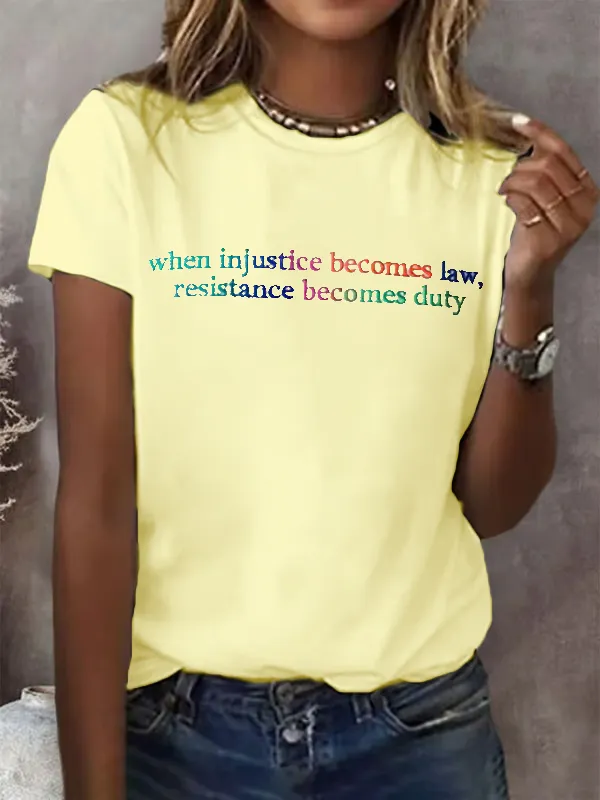 Women'S My Home Is In America But My Heart Is In Canada Printed Short-Sleeved T-Shirt