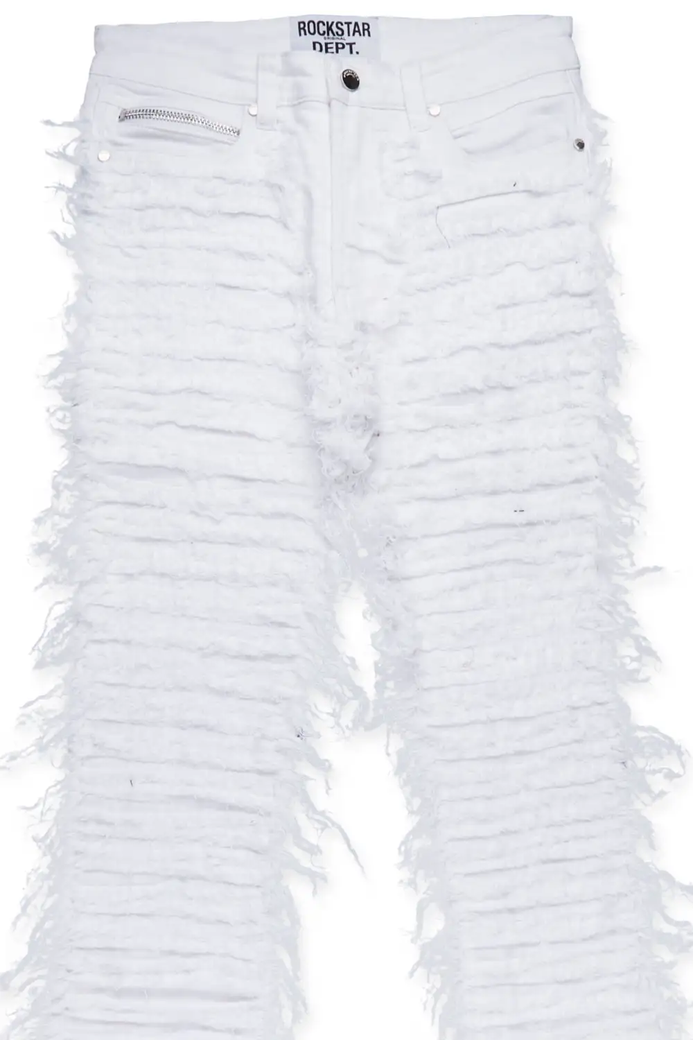 Baelor White Stacked Flare Jean