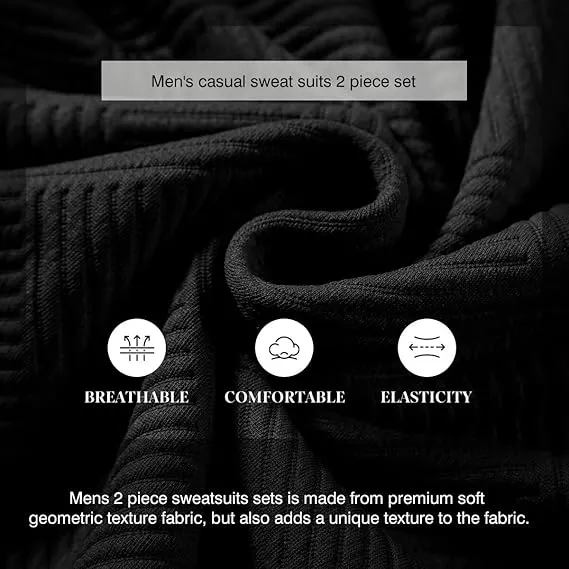 Plus Size Men's Casual Tracksuit Set