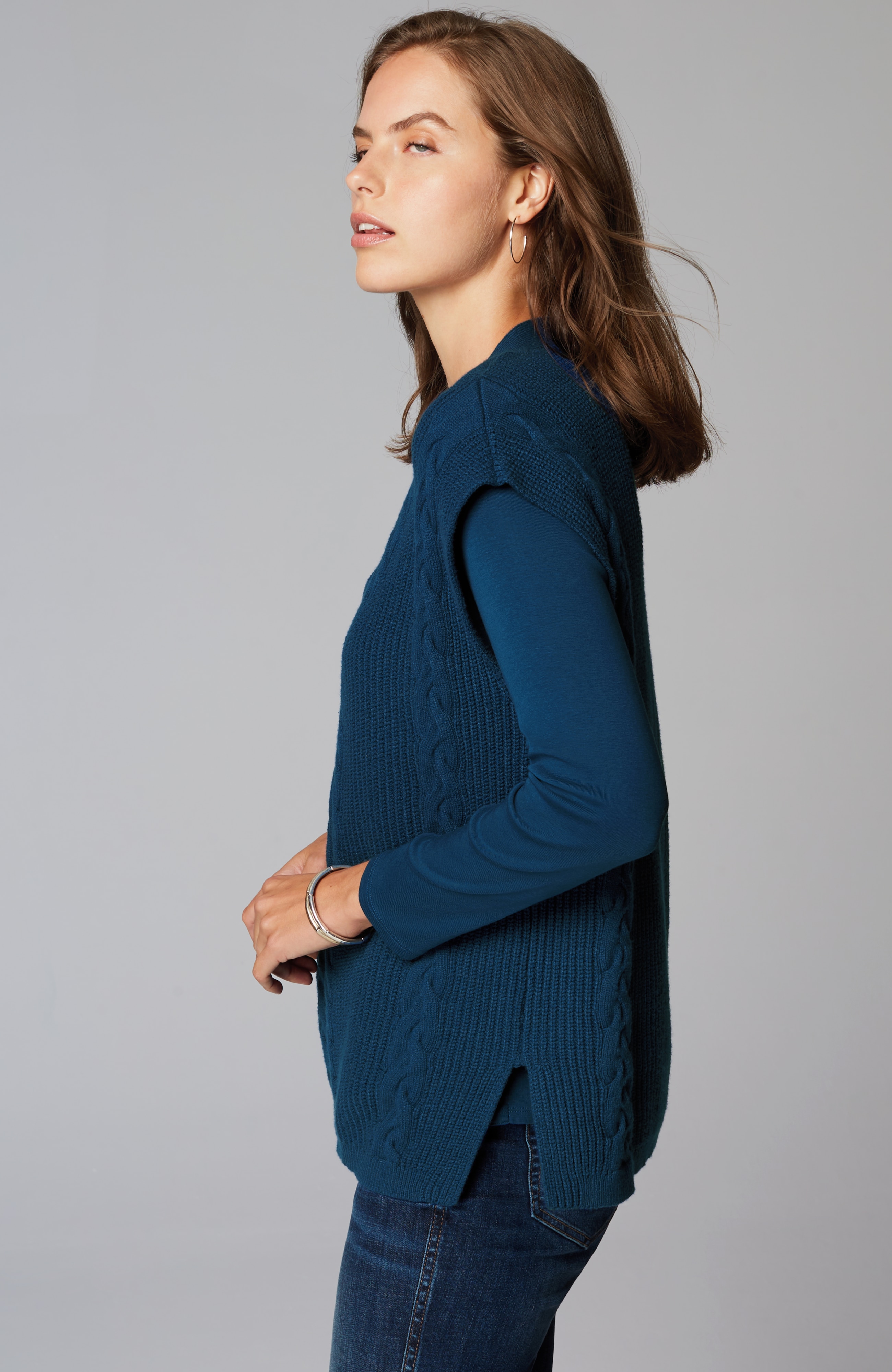 V-Neck Cable Vest