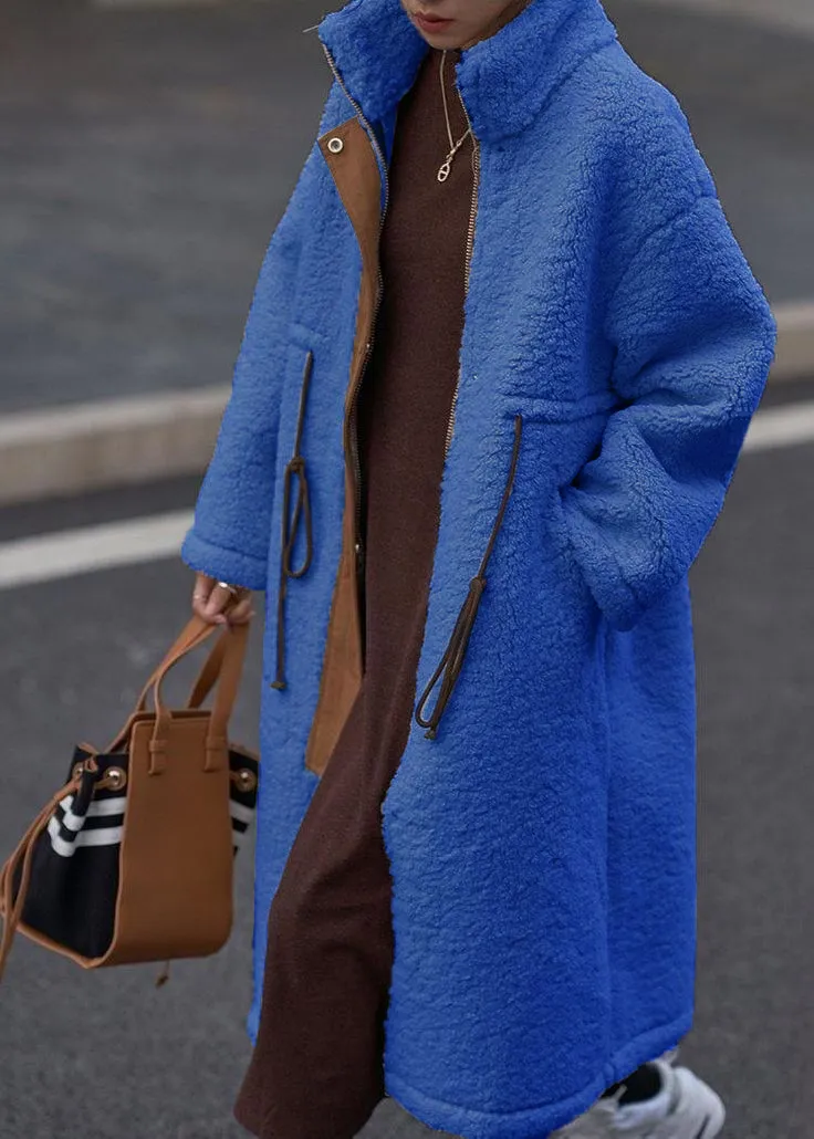 AOVICA-nude Woolen Coats plus size winter coat high neck drawstring jackets(Limited Stock)