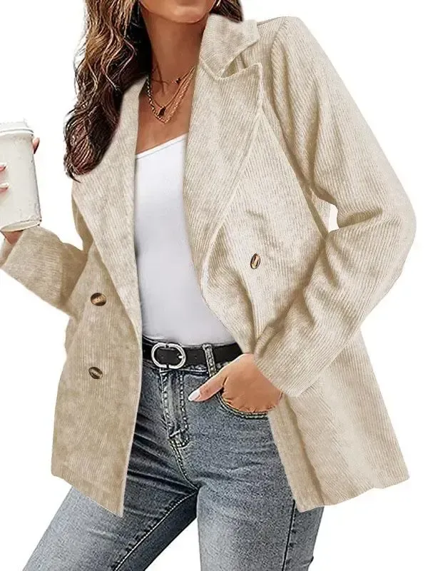 Women Long Sleeve V-neck Jacket Blazer Coats Top