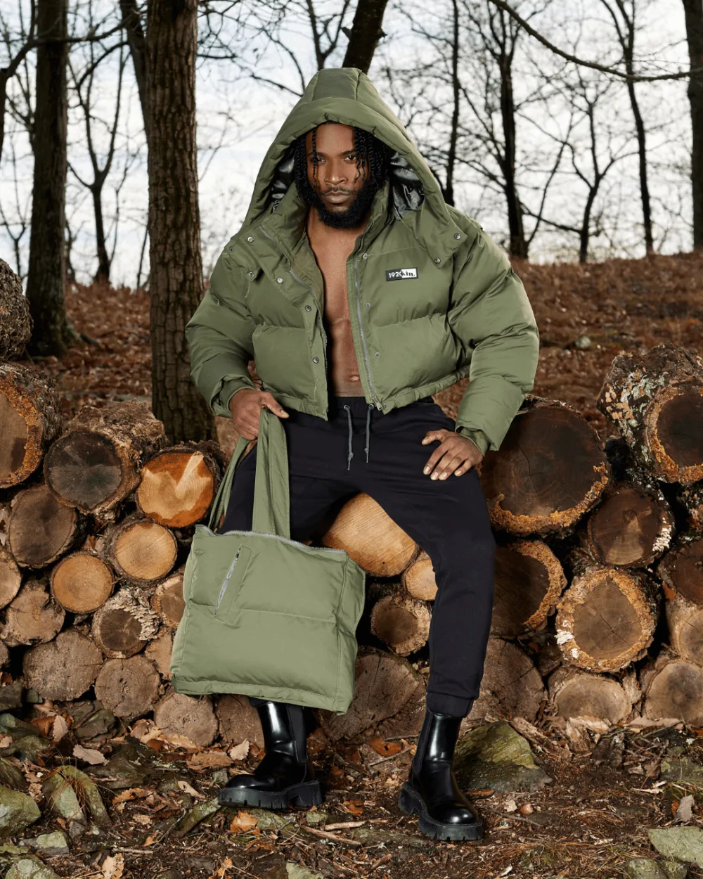 Green Chive Mid Utility Puffer