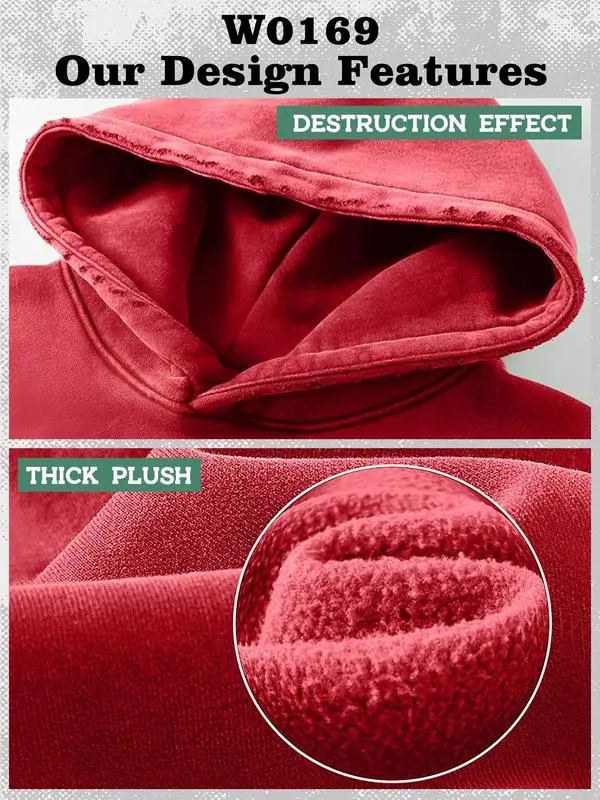 Unisex Oversized Zip Hoodie – Vintage Heavyweight Fleece