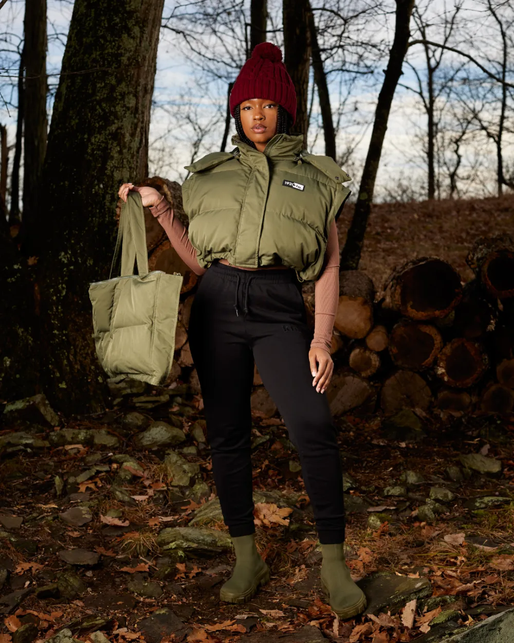 Green Chive Mid Utility Puffer