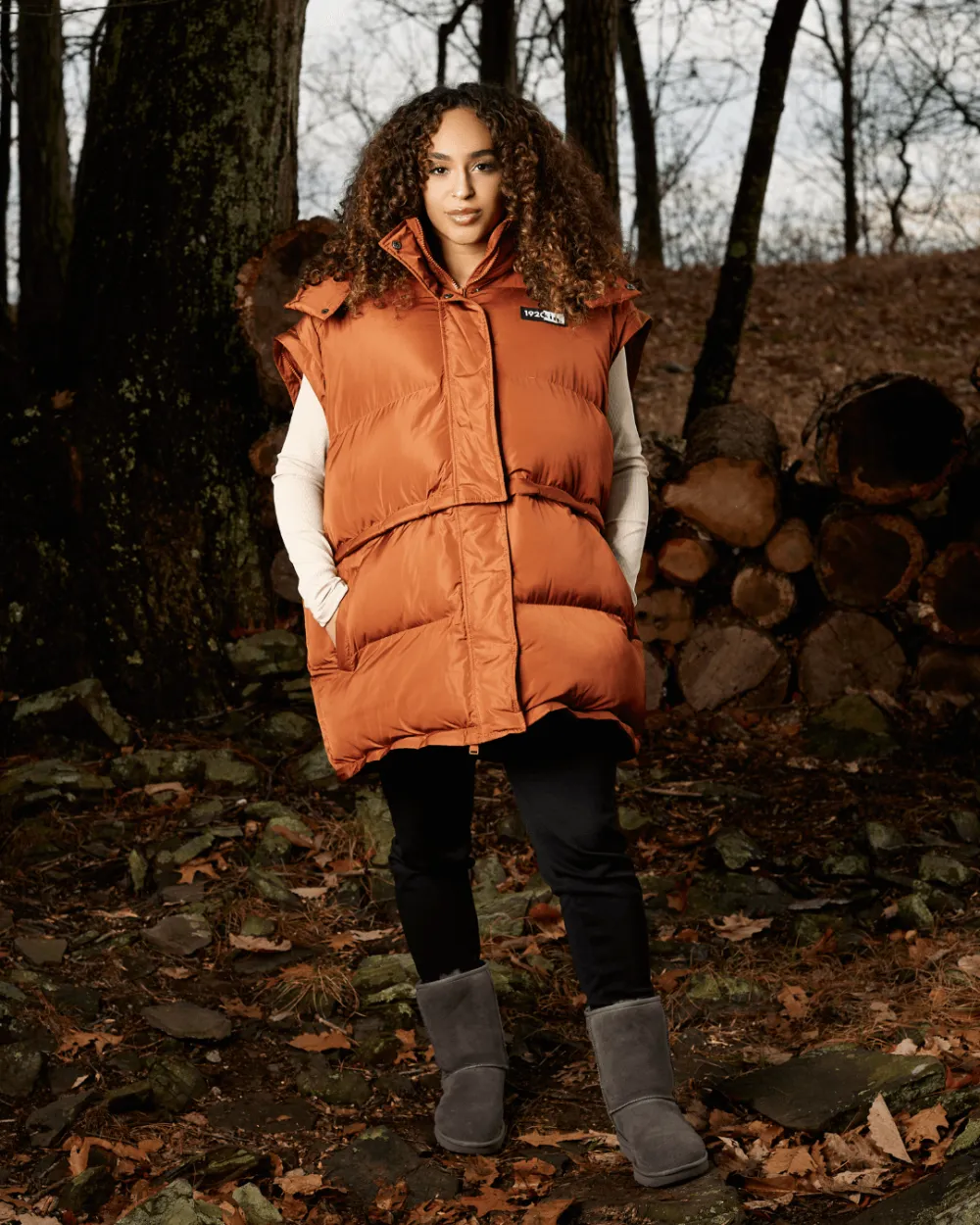 Orange Spice Mid Utility Puffer