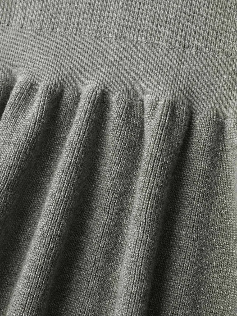 Polo Collar Cinched-Waist Flared Pullover