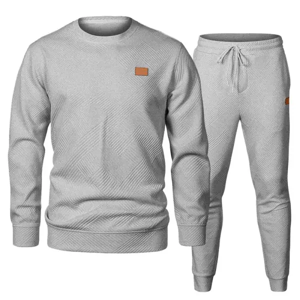 Plus Size Men's Casual Tracksuit Set