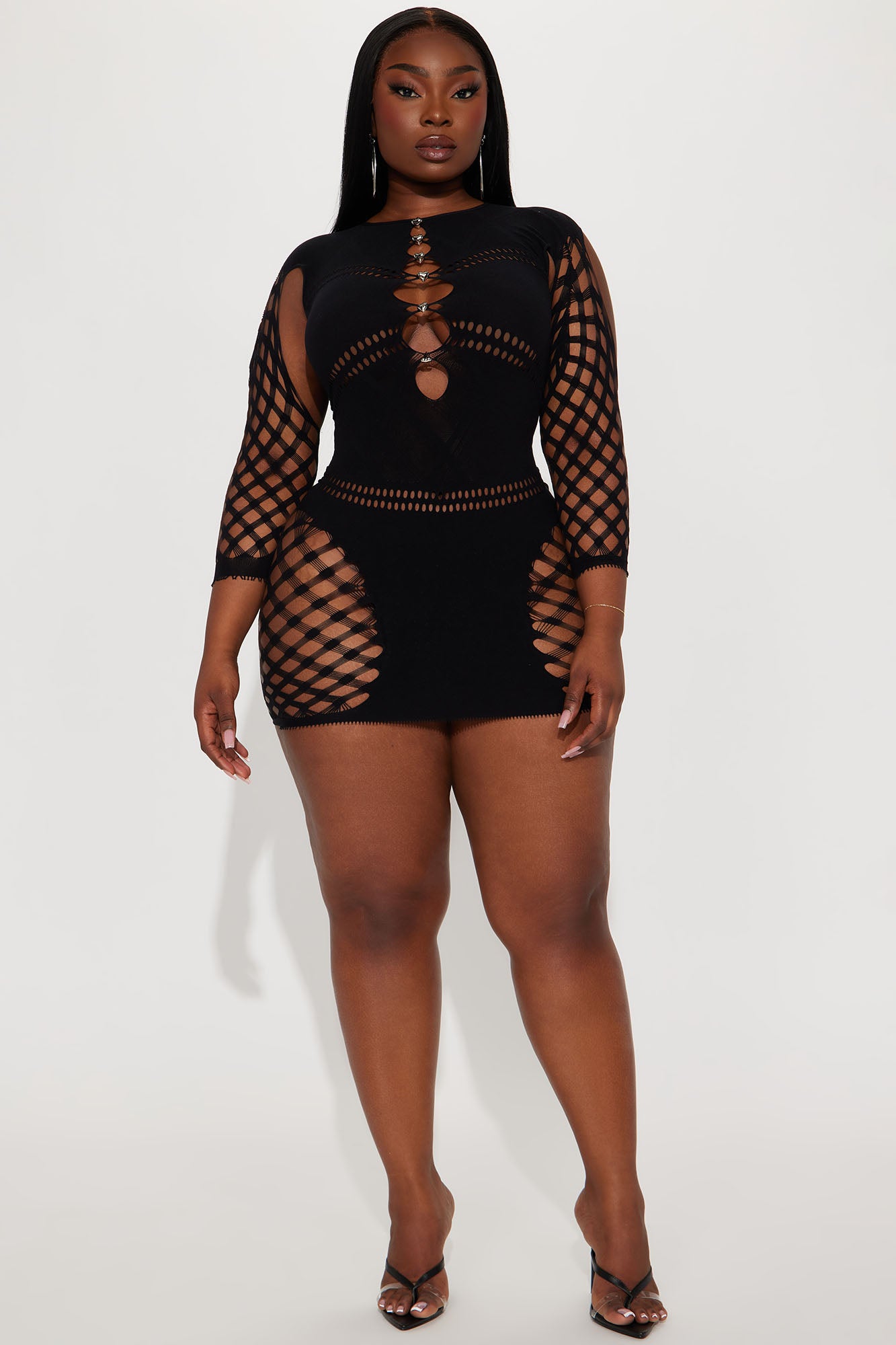 Flirty Feeling Seamless Mini Dress - Black