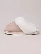 Women's Brown Cozy Slippers – Faux Suede Fleece Lined Warm Indoor House Shoes for Winter and Home Comfort