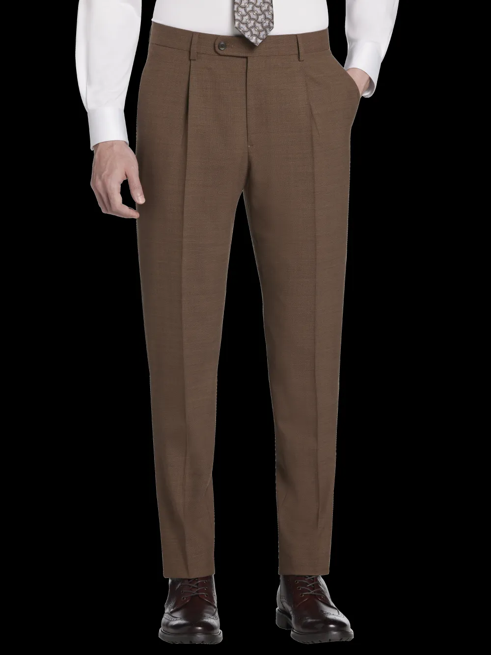 JOE Joseph Abboud Slim Fit Wool Blend Sharkskin Suit Pants