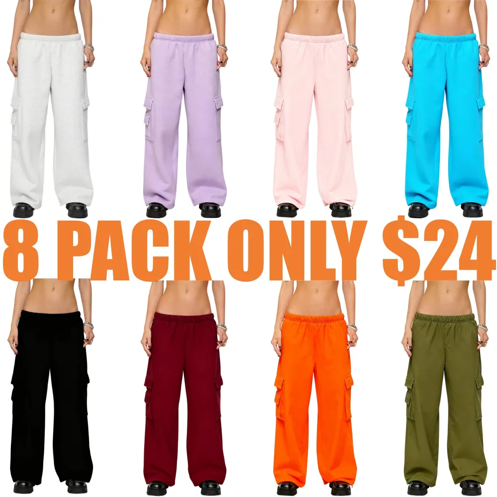 Grey Oversized Cargo Sweatpants - Y2K Streetwear Essential with Plush Fleece & Utility Pockets